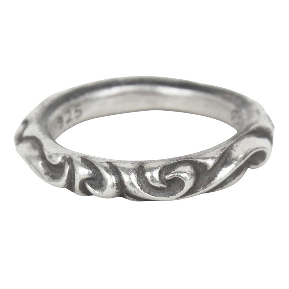 CHROME HEARTS クロムハーツ（原本無） SCRL BAND RING スクロール バンド リング シルバー系 22号【中古】