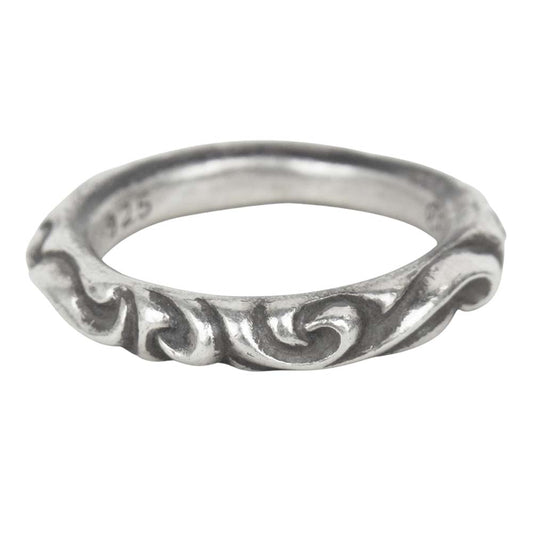 CHROME HEARTS クロムハーツ（原本無） SCRL BAND RING スクロール バンド リング シルバー系 22号【中古】