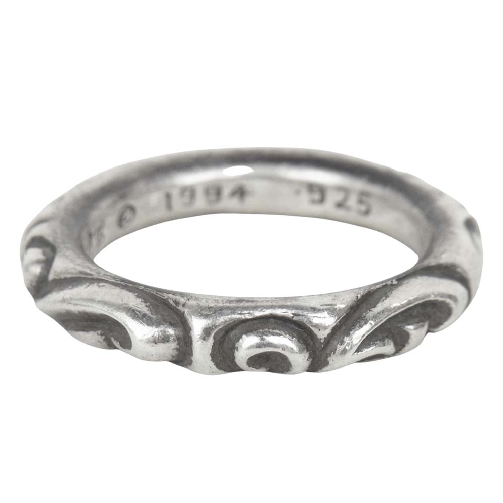 CHROME HEARTS クロムハーツ（原本無） SCRL BAND RING スクロール バンド リング シルバー系 22号【中古】