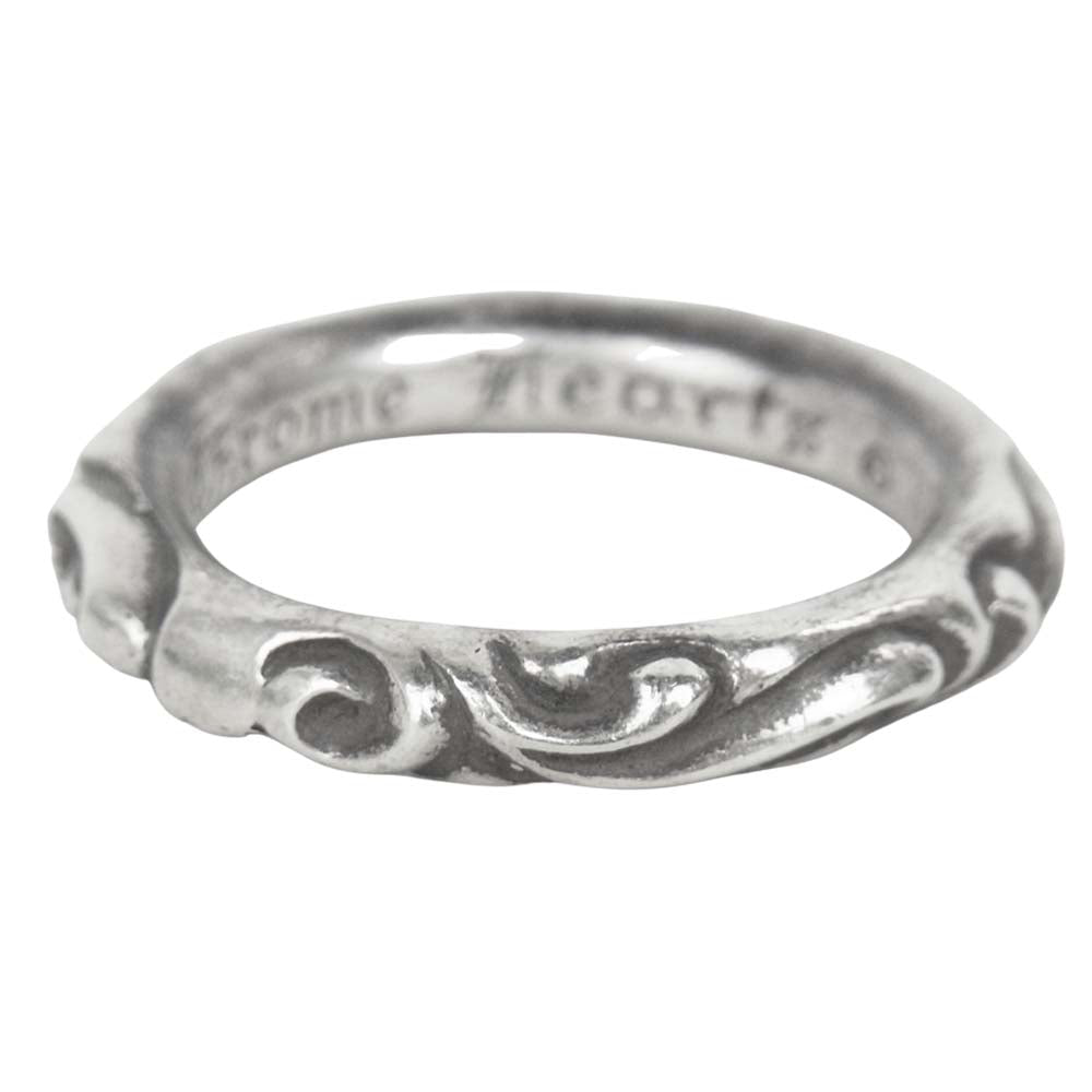 CHROME HEARTS クロムハーツ（原本無） SCRL BAND RING スクロール バンド リング シルバー系 22号【中古】