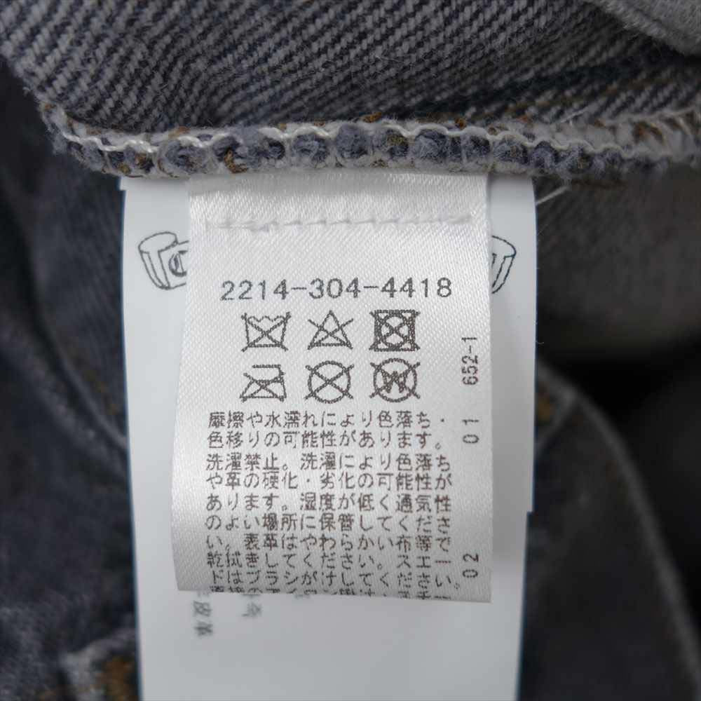 CHROME HEARTS クロムハーツ（原本有） × Levi's リーバイス 501 ブラックデニム W36 クロスパッチ デニム パンツ ダークグレー系 36【極上美品】【中古】