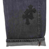 CHROME HEARTS クロムハーツ（原本有） × Levi's リーバイス 501 ブラックデニム W36 クロスパッチ デニム パンツ ダークグレー系 36【極上美品】【中古】