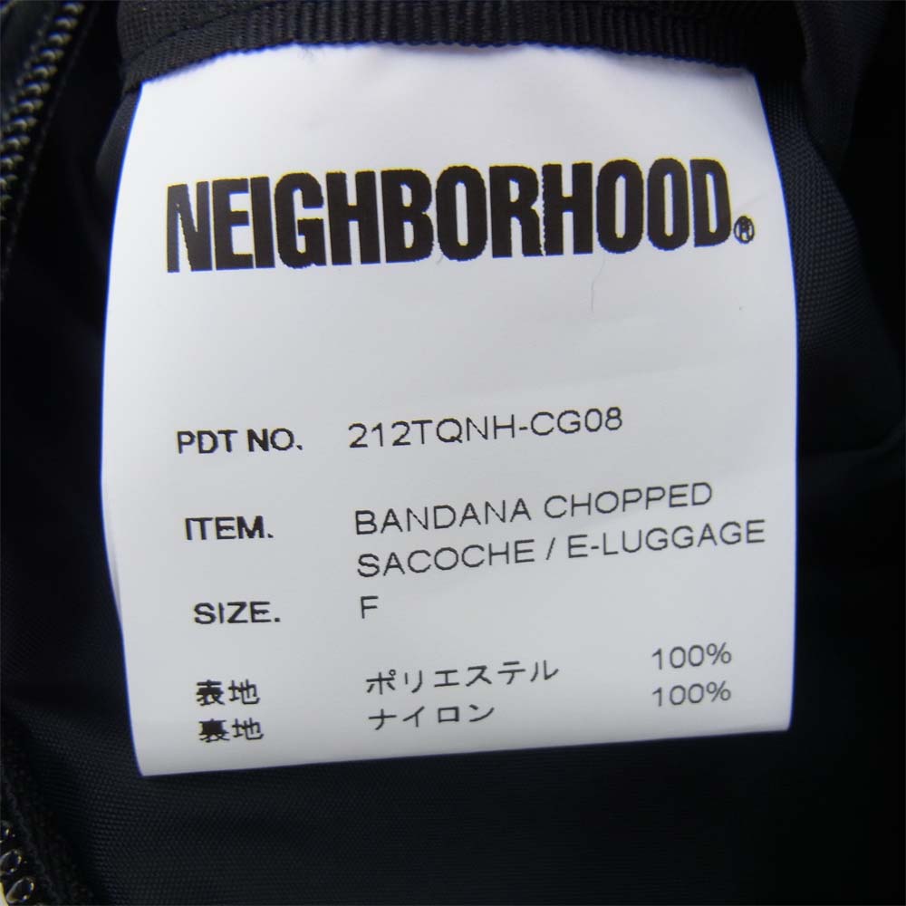 NEIGHBORHOOD ネイバーフッド 212TQNH-CG08 BANDANA CHOPPED SACOCHE バンダナ サコッシュ ブラック系 ブルー系【新古品】【未使用】【中古】