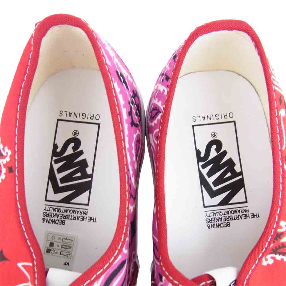 VANS バンズ VN0A4BV99RA BEDWIN ベドウィン バンダナ オーセンティック レッド系 27.0cm【新古品】【未使用】【中古】