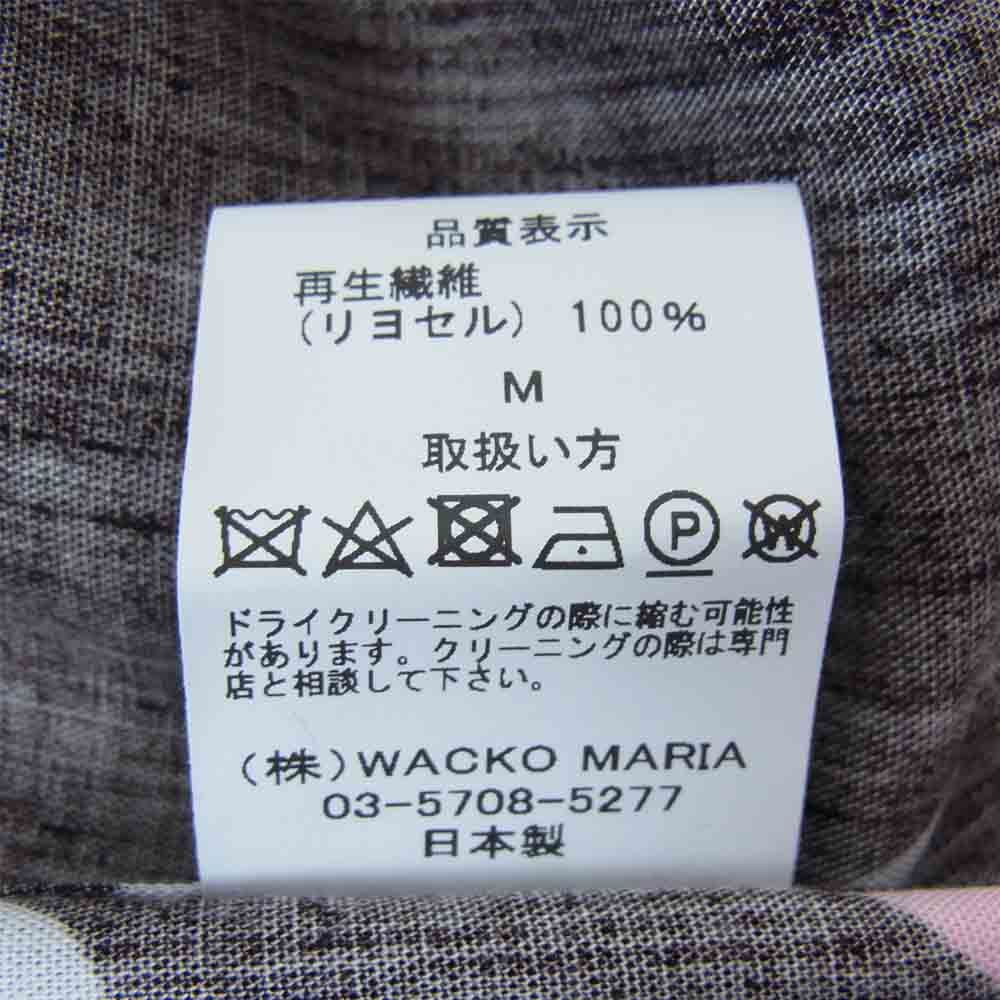WACKO MARIA ワコマリア 21AW WOLFSHEAD WM-04 WOLF’S HEAD ウルフズヘッド スパイダーウェブ ハワイアンシャツ ブラック系 M【新古品】【未使用】【中古】