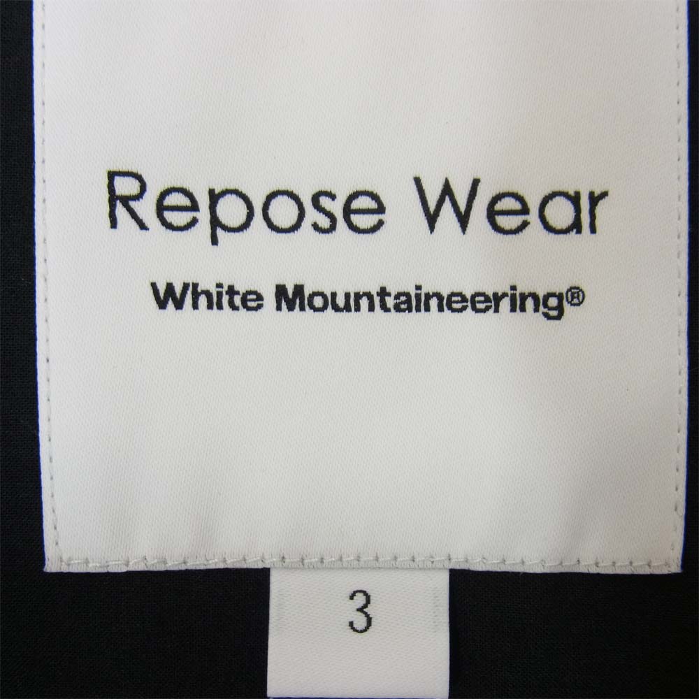 WHITE MOUNTAINEERING ホワイトマウンテニアリング RW2171108 REPOSE WEAR for Summer season LONG SLEEVES SHIRT 長袖 シャツ ブラック系 3【新古品】【未使用】【中古】