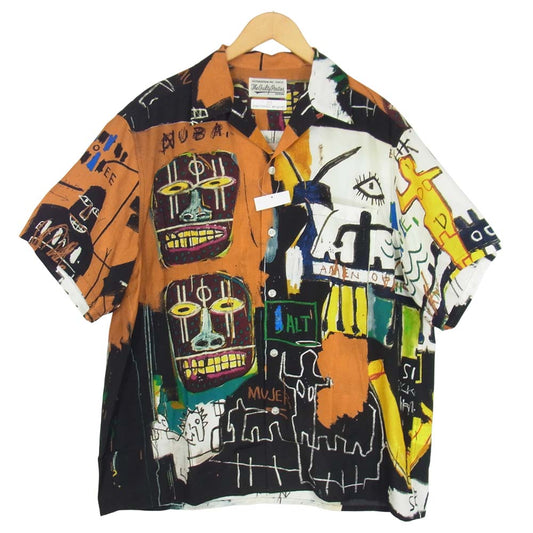 WACKO MARIA ワコマリア JEAN-MICHEL BASQUIAT HAWAIIAN SHIRT ジャン ミシェル バスキア タイプ アロハシャツ マルチカラー系 XL【新古品】【未使用】【中古】