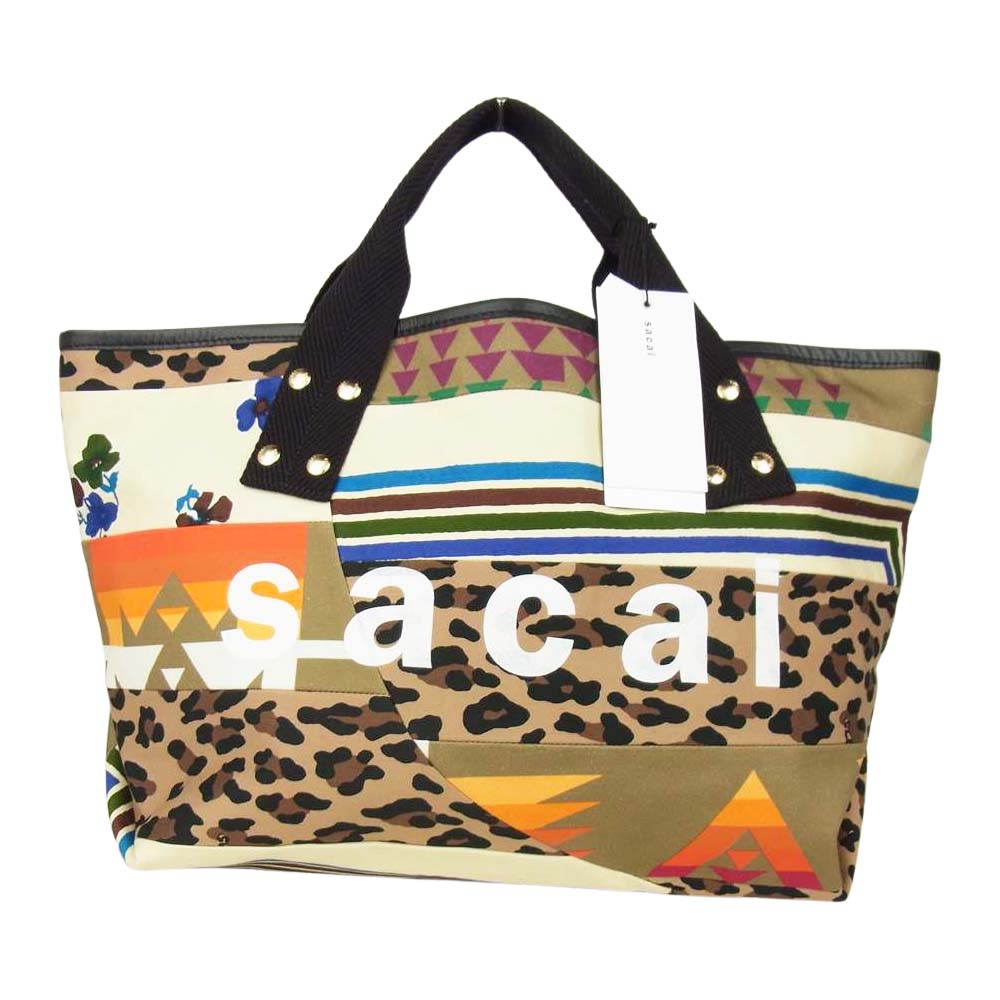 Sacai サカイ ２１SS 21-0193S Hank Willis Thomas LOVEOVERRULES TOTE Bag グラフィック トート バッグ 664 OS【新古品】【未使用】【中古】