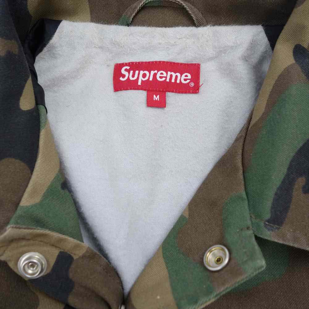 Supreme シュプリーム 15AW Twill Coach Jacket ツイル コーチ ジャケット グリーン系 カモ柄 M【中古】