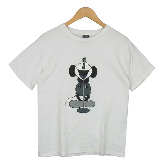 NUMBER(N)INE ナンバーナイン DISNEY MICKEY MOUSE MUSIC COLLECTION ディズニー ミッキー マウス T シャツ ホワイト系 2【中古】