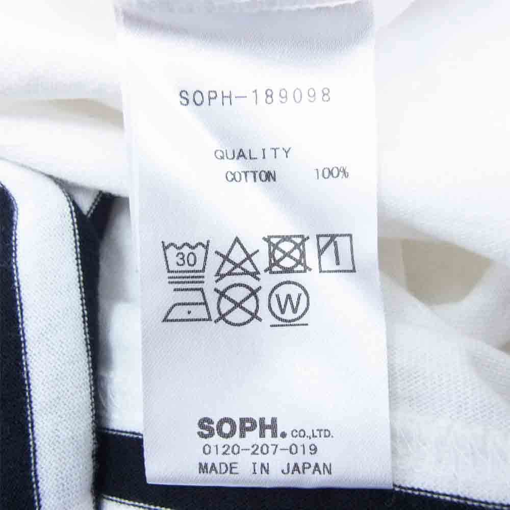 SOPHNET. ソフネット SOPH-189098 FAKE BORDER LAYERED LONG SLEEVE TEE カットソー ホワイト系 S【中古】
