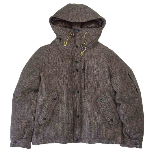 THE NORTH FACE ノースフェイス ND2760N PURPLE LABEL Harris Tweed Mountain Short Down Parka パープル レーベル ハリスツイード マウンテン ショート ダウン パーカ ブラウン系 S【中古】