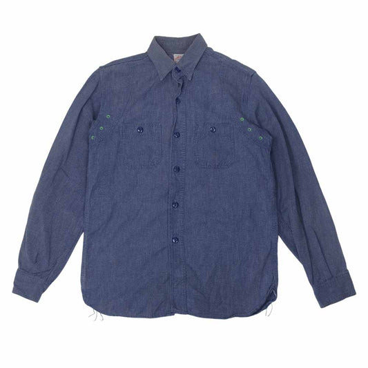 The REAL McCOY'S ザリアルマッコイズ Joe McCOY 8HOUR UNION ワークシャツ インディゴブルー系【中古】
