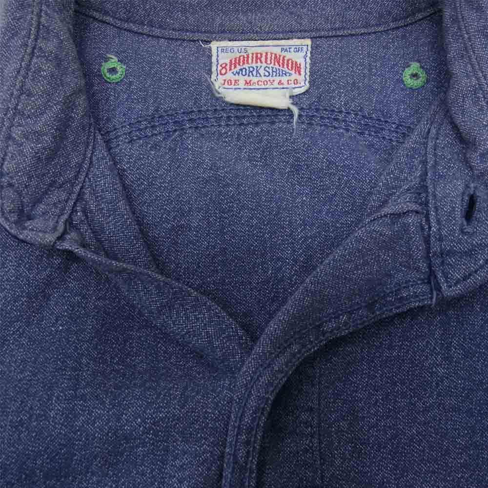 The REAL McCOY'S ザリアルマッコイズ Joe McCOY 8HOUR UNION ワークシャツ インディゴブルー系【中古】
