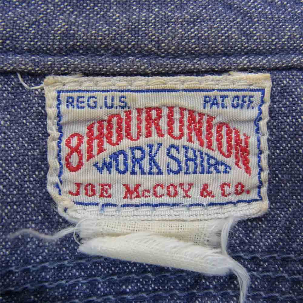 The REAL McCOY'S ザリアルマッコイズ Joe McCOY 8HOUR UNION ワークシャツ インディゴブルー系【中古】