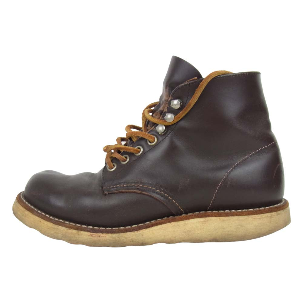 RED WING レッドウィング 8160 刺繍羽 ガラスレザー ブラウン系 US 6【中古】