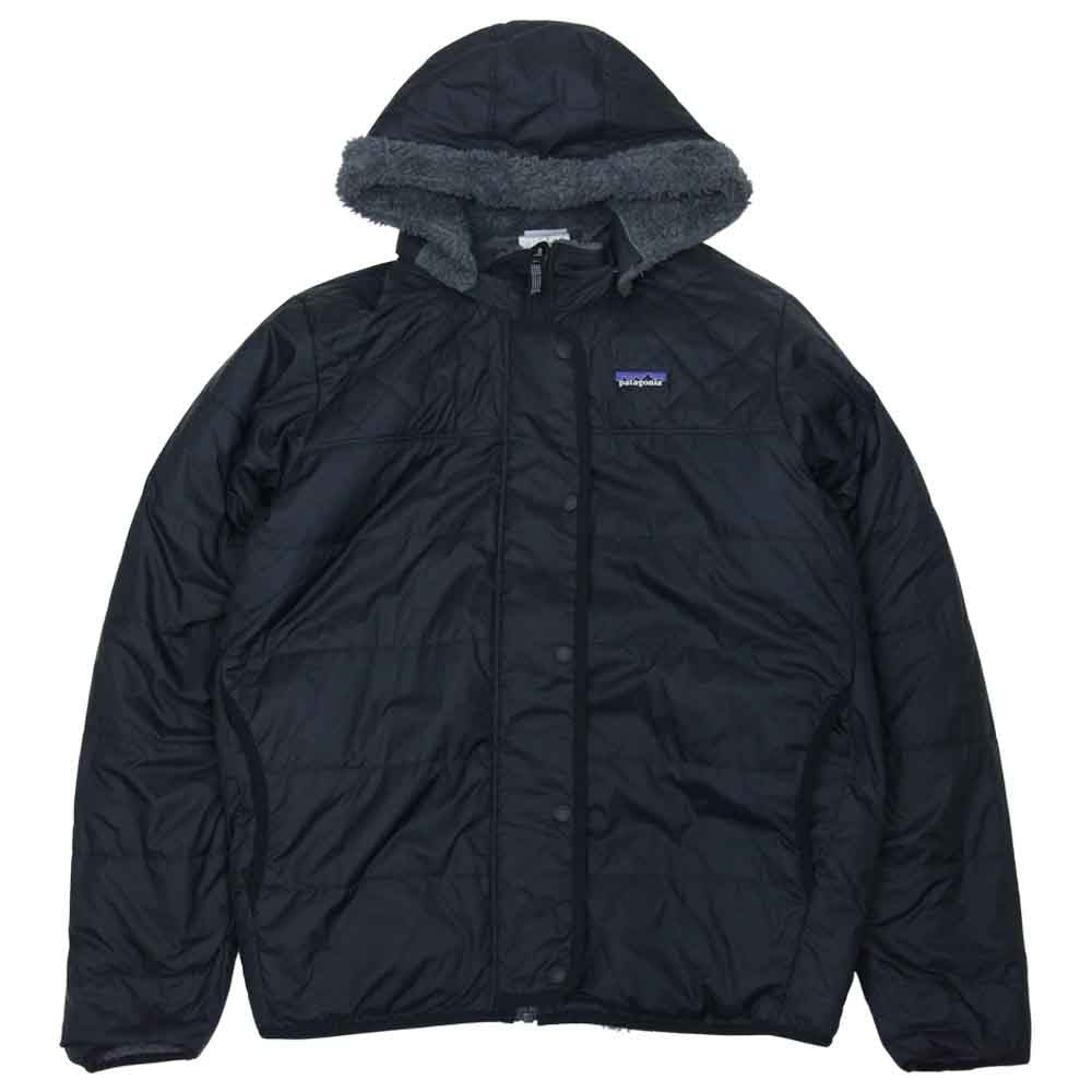 patagonia パタゴニア 19AW 68180 Girls Reversible Dream Song Hoody ガールズ リバーシブル ドリーム ソング フーディー ブラック系 グレー系 XXL【中古】