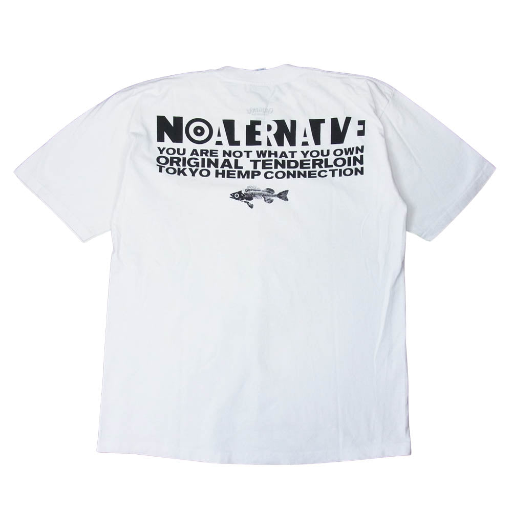 TENDERLOIN テンダーロイン T-TEE NA PRO CLUB サークル グラフィック Tシャツ ホワイト系 L【中古】