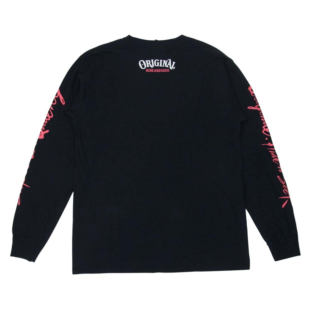TENDERLOIN テンダーロイン 20AW HIDE AND SEEK ハイドアンドシーク ロンT Tシャツ ブラック系 M【中古】