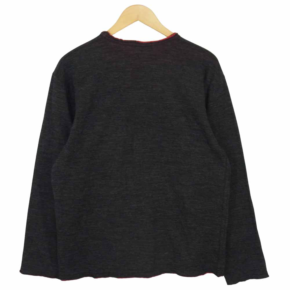 COMME des GARCONS HOMME コムデギャルソンオム ad2003 コットン ウール L/S TEE ダークグレー系 M【中古】