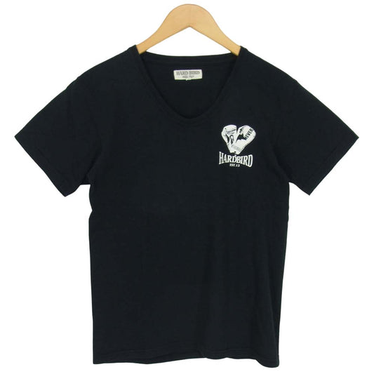 THE FLAT HEAD ザフラットヘッド HARD BIRD ハードバード Uネック プリント S/S Tee ブラック系 38【中古】