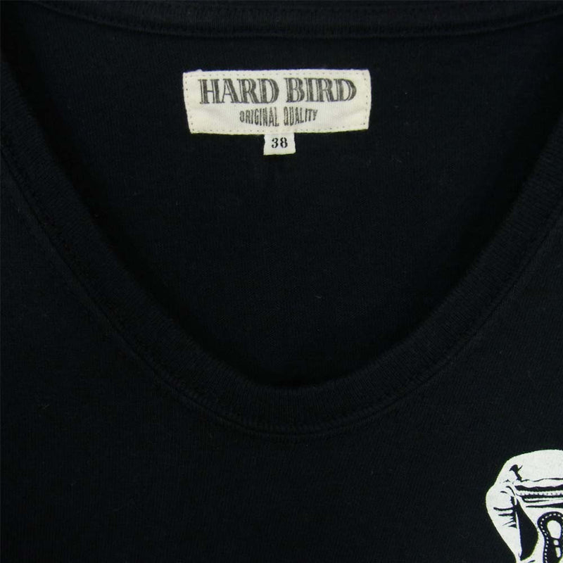 THE FLAT HEAD ザフラットヘッド HARD BIRD ハードバード Uネック プリント S/S Tee ブラック系 38【中古】