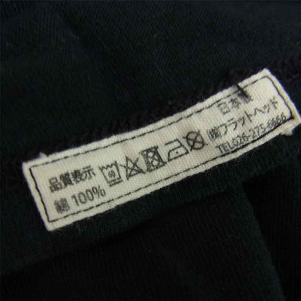 THE FLAT HEAD ザフラットヘッド HARD BIRD ハードバード プリント S/S Tee ブラック系 38【中古】