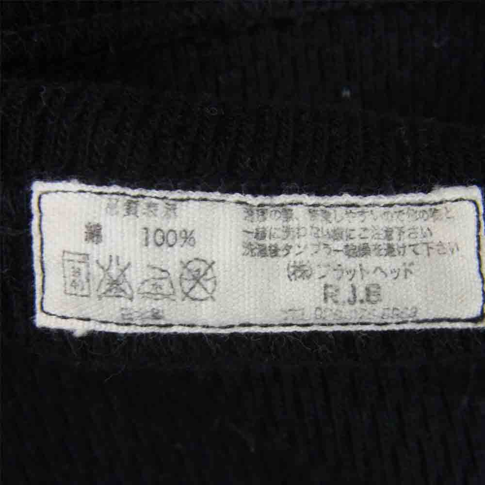 THE FLAT HEAD ザフラットヘッド RJB V ネック サーマル ロングスリーブ Tシャツ 日本製 ブラック系 38【中古】