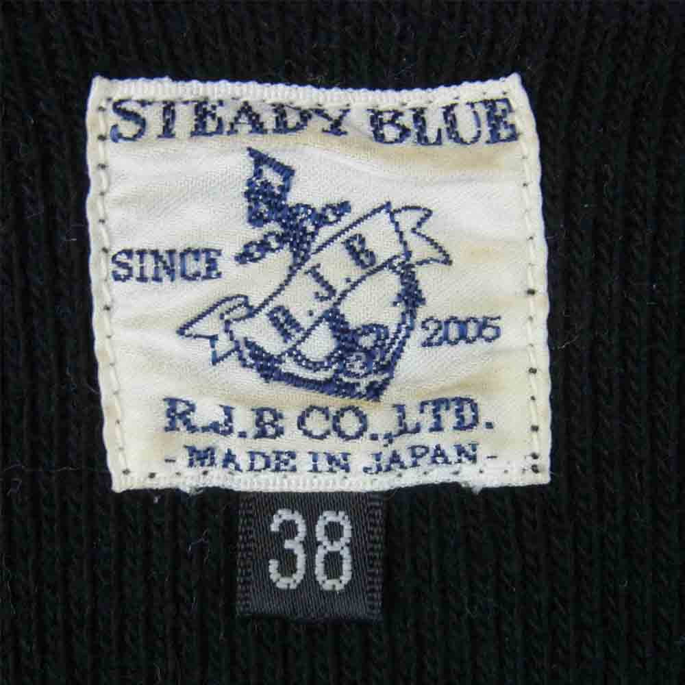 THE FLAT HEAD ザフラットヘッド RJB ヘンリーネック サーマル ロングスリーブ Tシャツ ブラック系 38【中古】