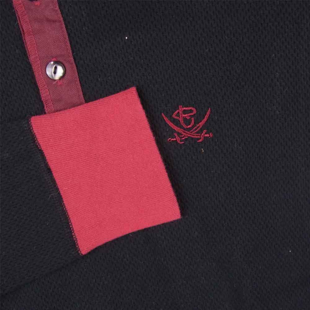 THE FLAT HEAD ザフラットヘッド RJB ヘンリーネック サーマル ロングスリーブ Tシャツ ブラック系 38【中古】