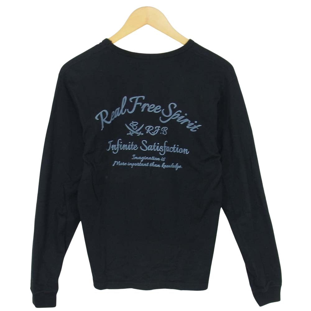 THE FLAT HEAD ザフラットヘッド RJB V ネック ロングスリーブ Tシャツ ブラック系 38【中古】