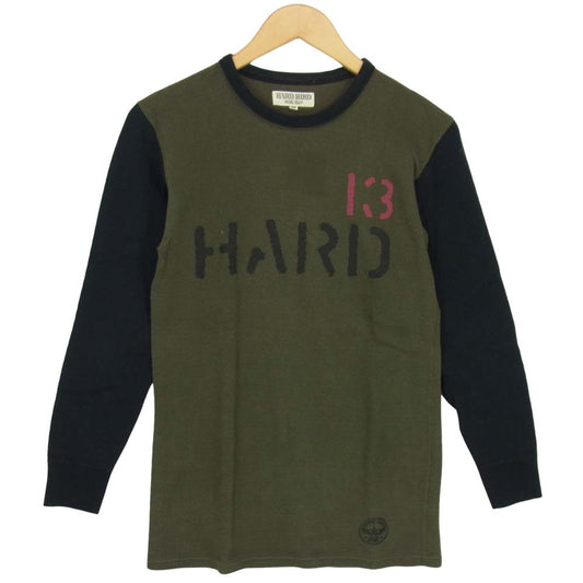 THE FLAT HEAD ザフラットヘッド HARD BIRD ハードバード サーマル プリント L/S Tee グリーン系 38【中古】
