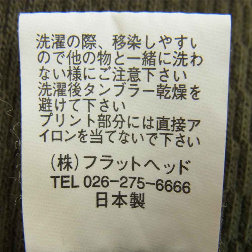 THE FLAT HEAD ザフラットヘッド HARD BIRD ハードバード サーマル プリント L/S Tee グリーン系 38【中古】