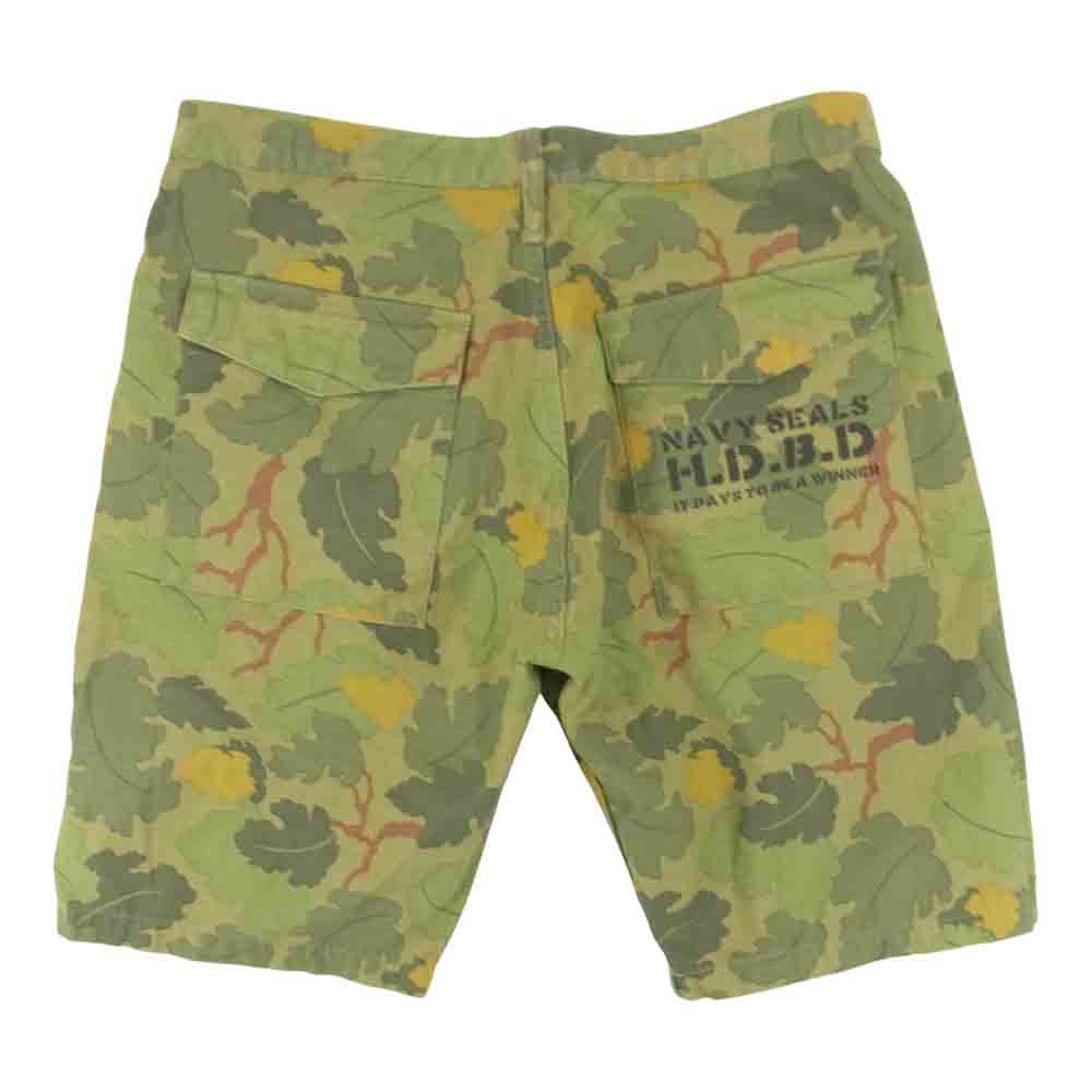 THE FLAT HEAD ザフラットヘッド LOT-PH-02W-HB HARD BIRD ハードバード MILITARY SHORT PANTS ミリタリー ショーツ カーキ系 33【中古】