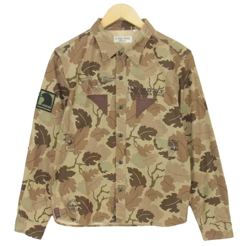 THE FLAT HEAD ザフラットヘッド LOT-HMS-02W HARD BIRD ハードバード camouflage military shirt カモ柄 ミリタリー マルチカラー系 40【中古】