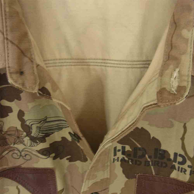 THE FLAT HEAD ザフラットヘッド LOT-HMS-02W HARD BIRD ハードバード camouflage military shirt カモ柄 ミリタリー マルチカラー系 40【中古】