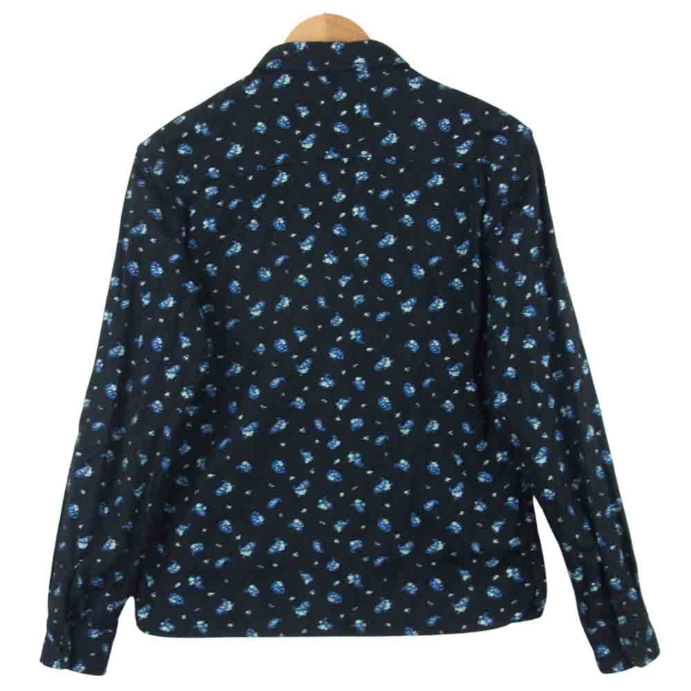 THE FLAT HEAD ザフラットヘッド RJB ペイズリー 総柄 長袖 シャツ コットン 日本製 ブラック系 38【中古】