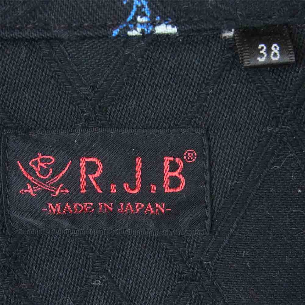THE FLAT HEAD ザフラットヘッド RJB ペイズリー 総柄 長袖 シャツ コットン 日本製 ブラック系 38【中古】