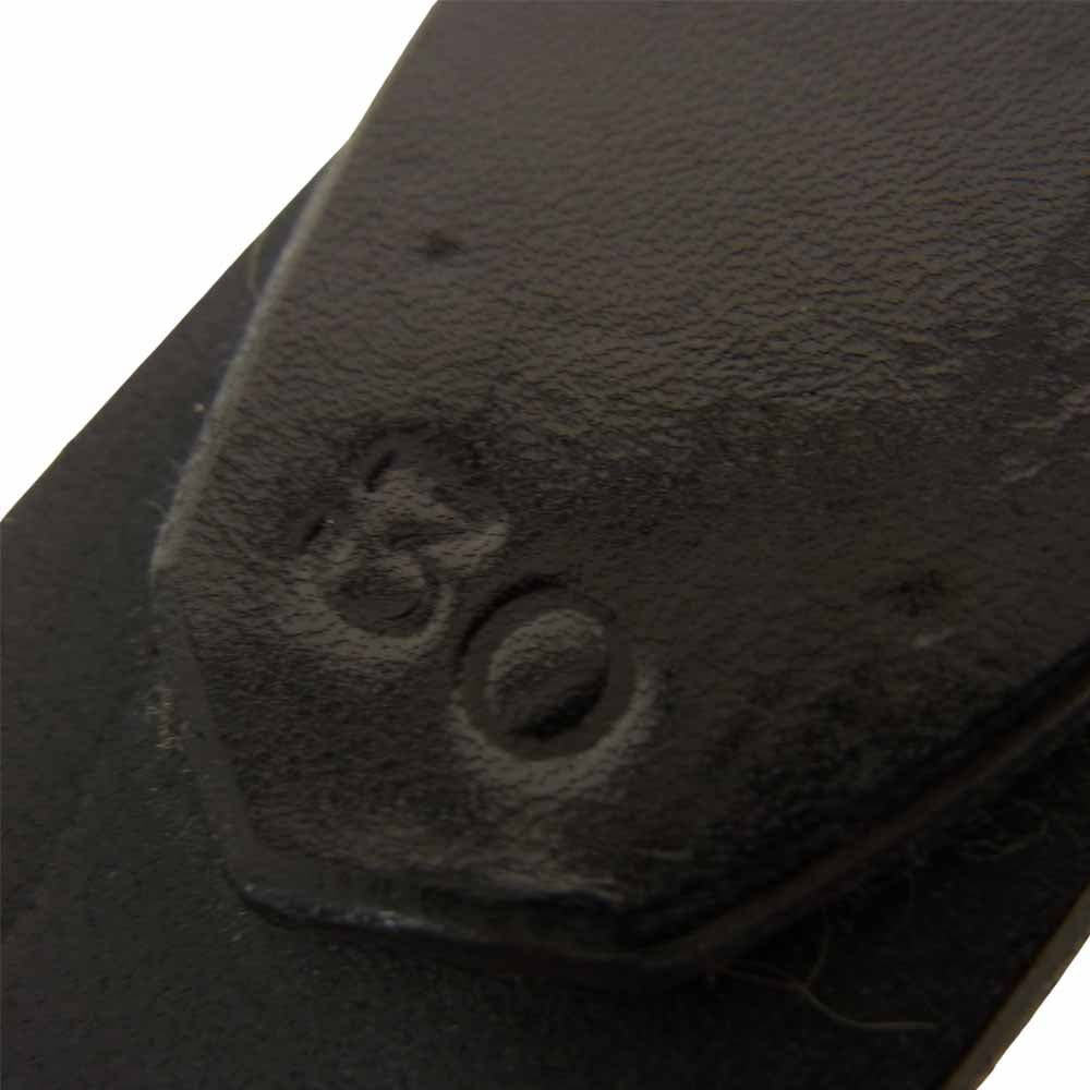 THE FLAT HEAD ザフラットヘッド 6mm サドルレザー プレート バックル ベルト ブラック系 30【中古】