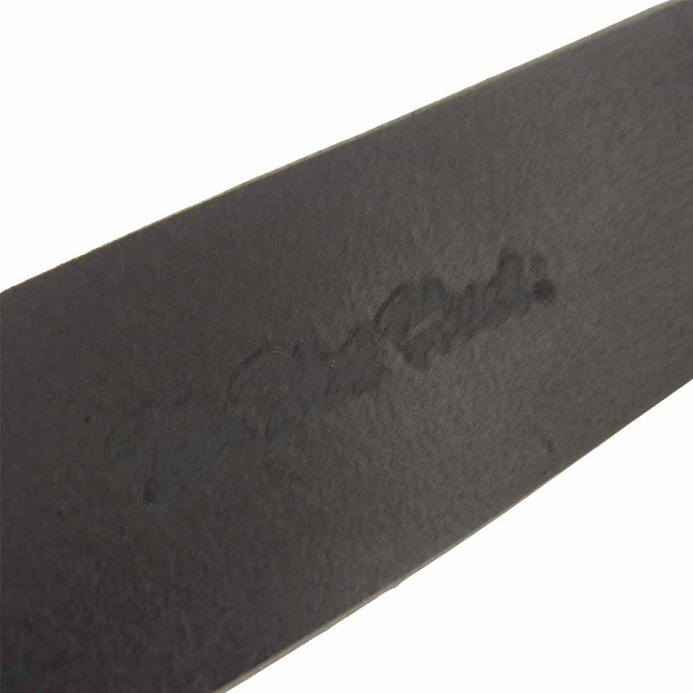 THE FLAT HEAD ザフラットヘッド 6mm サドルレザー プレート バックル ベルト ブラック系 30【中古】