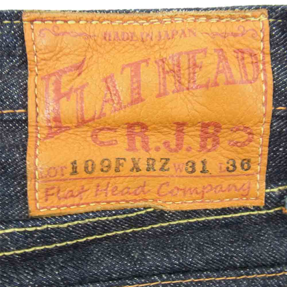 THE FLAT HEAD ザフラットヘッド 109FXRZ × RJB テーパードストレート ジップフライ デニム インディゴブルー系 31【美品】【中古】