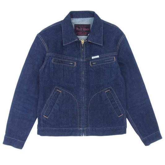 THE FLAT HEAD ザフラットヘッド F-DJ002Z フルジップ デニム ジャケット インディゴブルー系 38【美品】【中古】