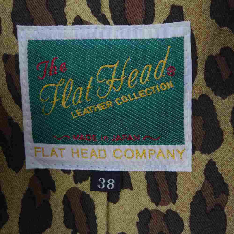 THE FLAT HEAD ザフラットヘッド SRJ-53 DEER SKIN JACKET ディアスキン レザー ダークネイビー系 38【中古】