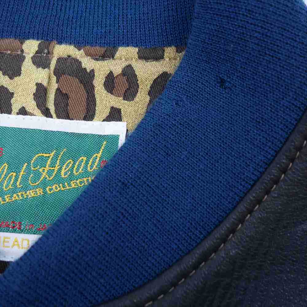 THE FLAT HEAD ザフラットヘッド SRJ-53 DEER SKIN JACKET ディアスキン レザー ダークネイビー系 38【中古】