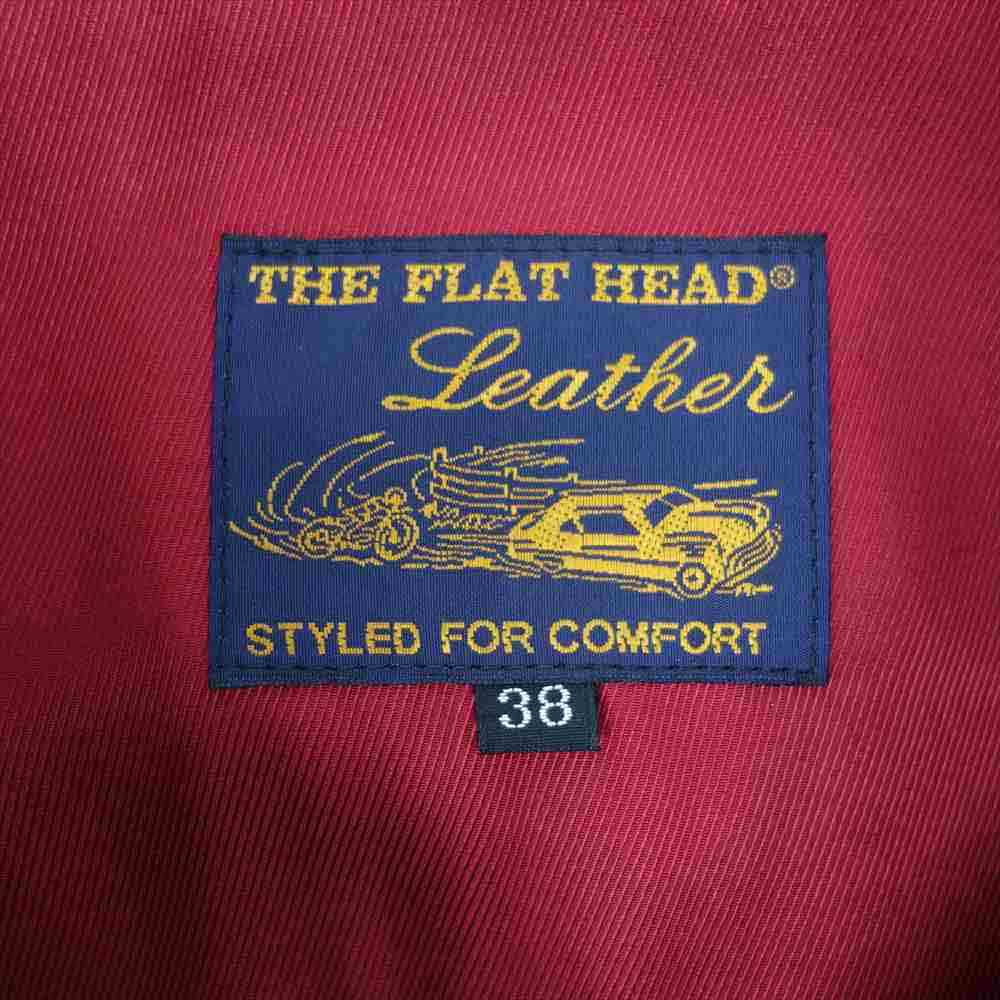 THE FLAT HEAD ザフラットヘッド SRJ-07A 茶芯 ホースハイド 襟付き シングル ライダース ダークブラウン系 38【美品】【中古】