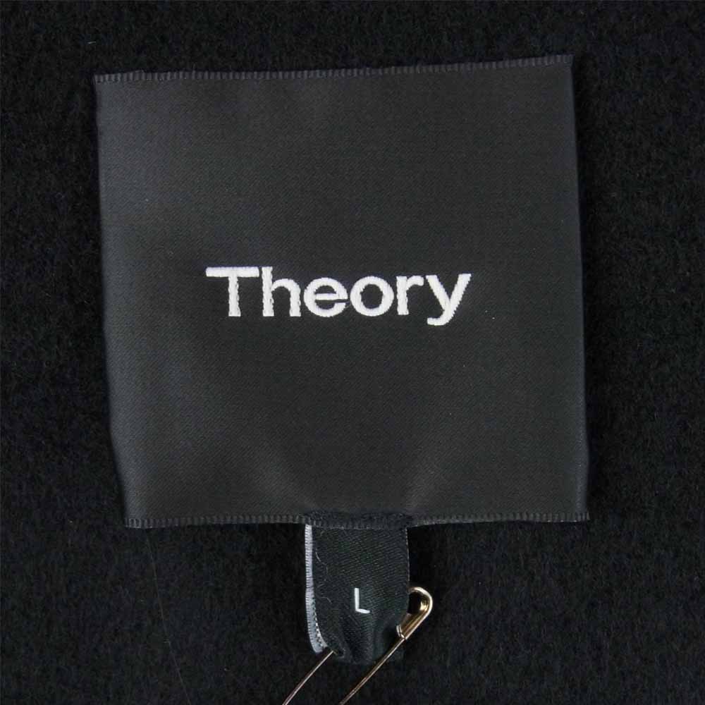 theory セオリー 01-9309603-050-906 New Divide Luxe Overlay DF リュクス カシミヤ混 ダブルフェイス ボタンレス コート ブラック系 L【新古品】【未使用】【中古】