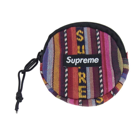 Supreme シュプリーム 20SS Woven Stripe Coin Pouch ウーブン ストライプ コイン ポーチ マルチカラー系【新古品】【未使用】【中古】