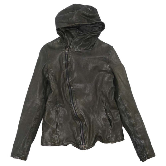 ISAMUKATAYAMA BACKLASH イサムカタヤマバックラッシュ L957-02 ballet バレエ ジャパンカーフ フード付き レザージャケット ブラック系 1（S）【中古】