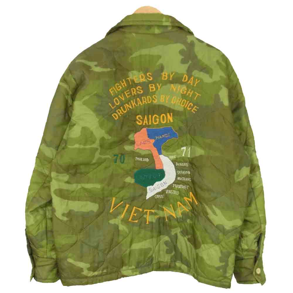 TAILOR TOYO テイラー東洋 TT10728 VIET-NUM JACKET ベトナム ジャケット SAIGON VIETNAM MAP ベトジャン カーキ系 L【中古】