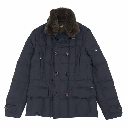 ムーレー 国内正規品 SIRO-KM2 ダブルブレスト ダウン ジャケット ダークネイビー系 42【美品】【中古】